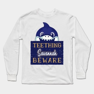 Savannah - Funny Kids Shark - Personalized Gift Idea - Bambini Long Sleeve T-Shirt